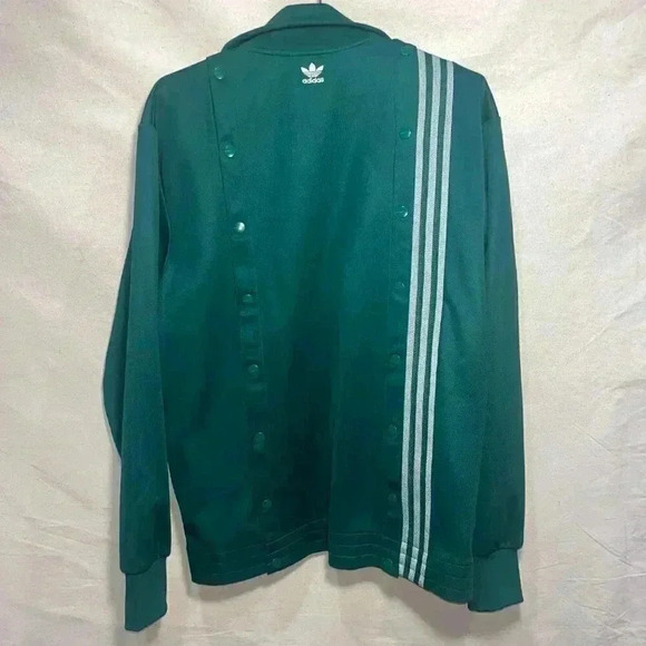 Ivy Park x adidas | 3 Stripe Gender Neutral Snap Track Jacket - Green / Sz S - Picture 8 of 10